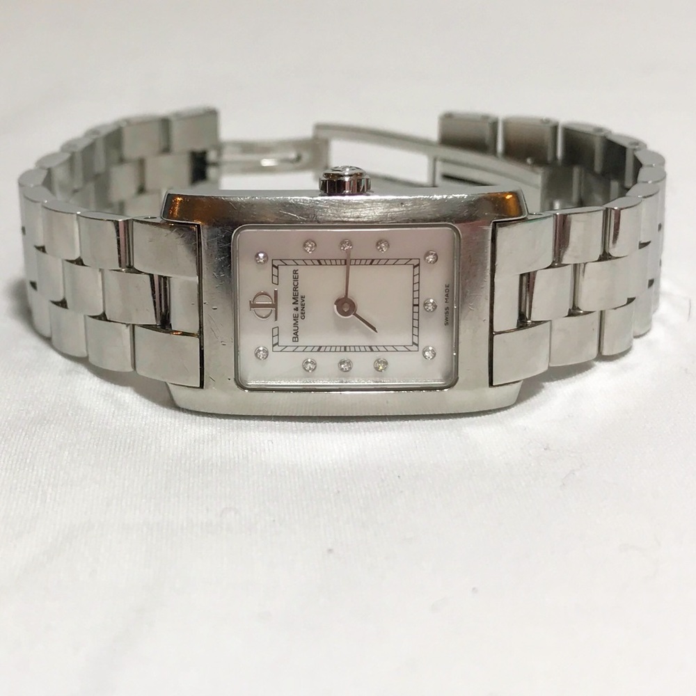 ✅Reduced BAUME & MERCIER HAMPTON DIAMONDS MOP SS